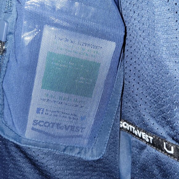 Scottevest Mens Medium Navy Blue Travel Vest With Multiple Pockets & Zipper Clos - Picture 9 of 15